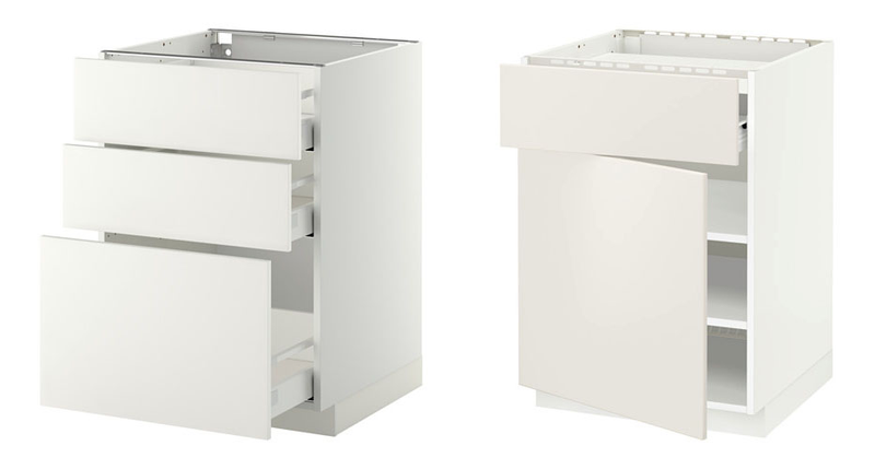 Dos configuraciones en 60x60. La de la izquierda cuesta 150 euros. La de la derecha, 105. ¡Ouch!